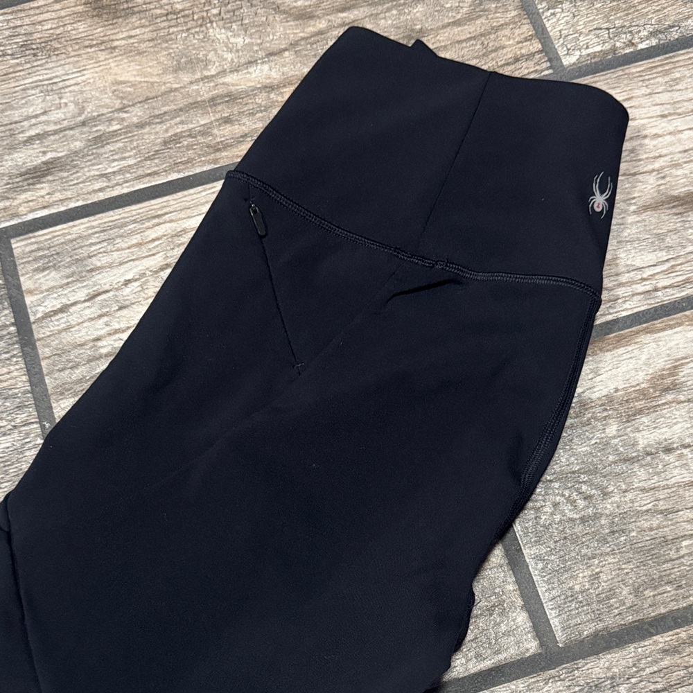 Spyder active fleece lined size M High-Waist Black Leggings - Picture 5 of 10